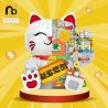 NATSU 200619 non  MÈO MAY MẮN NỬA MECHA bộ đồ chơi xếp lắp ráp ghép mô hình LUCKY CAT SEMI-MECH 1068 khối