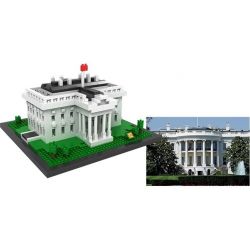 LOZ 9386 Xếp hình kiểu Nanoblock ARCHITECTURE White House Nhà Trắng 1170 khối