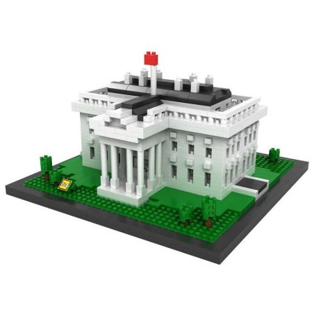 LOZ 9386 Xếp hình kiểu Nanoblock ARCHITECTURE White House Nhà Trắng 1170 khối