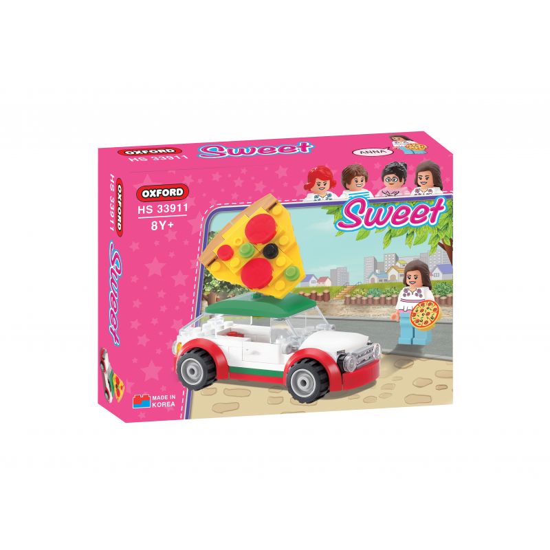 OXFORD HS33911 33911 non  XE TẢI BÁNH PIZZA bộ đồ chơi xếp lắp ráp ghép mô hình City 피자 차량 Thành Phố