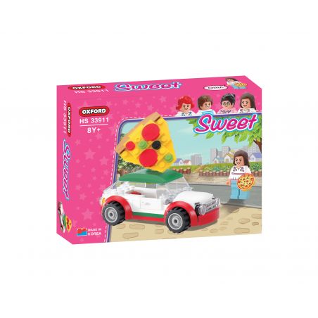 OXFORD HS33911 33911 non  XE TẢI BÁNH PIZZA bộ đồ chơi xếp lắp ráp ghép mô hình City 피자 차량 Thành Phố