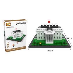 LOZ 9386 Xếp hình kiểu Nanoblock ARCHITECTURE White House Nhà Trắng 1170 khối
