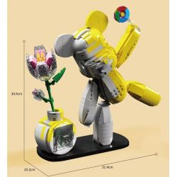 QIZHILE 92020 non  MÀU SẮC PHÙ HỢP VỚI GẤU bộ đồ chơi xếp lắp ráp ghép mô hình