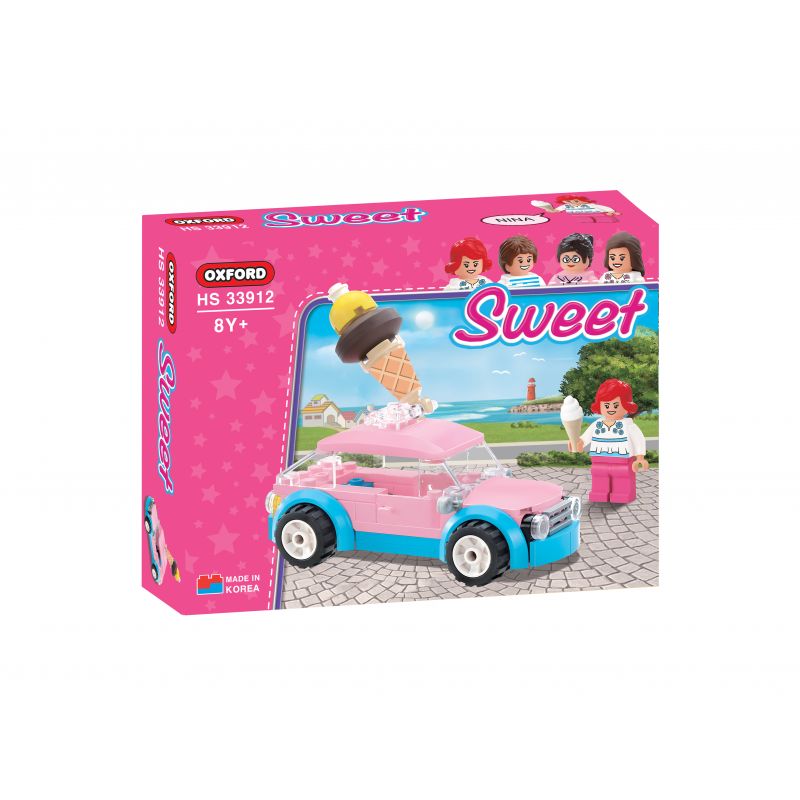 OXFORD HS33912 33912 non  XE BÁN KEM bộ đồ chơi xếp lắp ráp ghép mô hình City 아이스크림 차량 Thành Phố