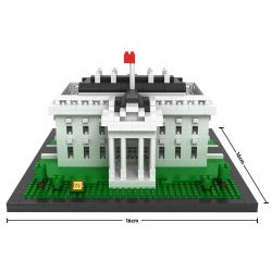 LOZ 9386 Xếp hình kiểu Nanoblock ARCHITECTURE White House Nhà Trắng 1170 khối
