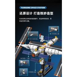 JIESTAR 58006 non  TRẠM VŨ TRỤ THIÊN CUNG bộ đồ chơi xếp lắp ráp ghép mô hình 838 khối