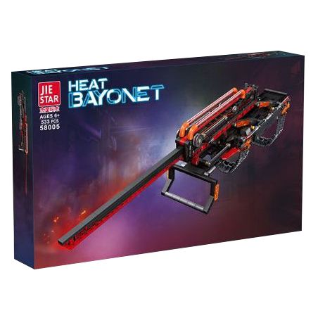JIESTAR 58005 non  LƯỠI LÊ NÓNG bộ đồ chơi xếp lắp ráp ghép mô hình  HEAT BAYONET Kỹ Thuật Công Nghệ Cao Mô Hình Phương Tiện 533 khối