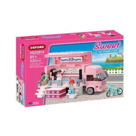 OXFORD HS33914 33914 non  XE BÁN KEM bộ đồ chơi xếp lắp ráp ghép mô hình City 아이스크림 트럭 Thành Phố 420 khối