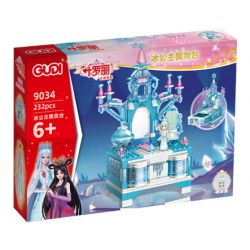 GUDI 9034 non  BÀN TRANG ĐIỂM ICE PRINCESS bộ đồ chơi xếp lắp ráp ghép mô hình 232 khối