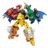 B BRAND QL0209 0209 non  KHỦNG LONG MECH 6 TRONG 1 bộ đồ chơi xếp lắp ráp ghép mô hình Dino DINOSAUR MECHA 670 khối