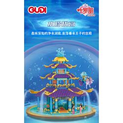 GUDI 9032 non  CUNG ĐIỆN LINGLONG bộ đồ chơi xếp lắp ráp ghép mô hình 683 khối