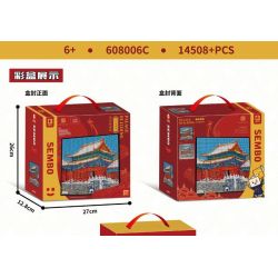 SEMBO 608006C non  NGHỆ THUẬT PIXEL CẢNH TUYẾT bộ đồ chơi xếp lắp ráp ghép mô hình Architecture PALACE BUILDING Công Trình Kiến Trúc 14508 khối