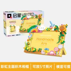 Enlighten 36011 Qman 36011 non  XINYIYI SKY STORY KHUNG ???NH 4 LOẠI NGÀY MƯA CẦU VỒNG TRĂNG SAO TUYẾT bộ đồ chơi xếp lắp ráp ghép mô hình Creator HANDMADE ART Sáng Tạo