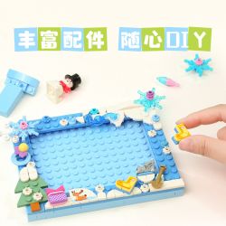 Enlighten 36011 Qman 36011 non  XINYIYI SKY STORY KHUNG ???NH 4 LOẠI NGÀY MƯA CẦU VỒNG TRĂNG SAO TUYẾT bộ đồ chơi xếp lắp ráp ghép mô hình Creator HANDMADE ART Sáng Tạo