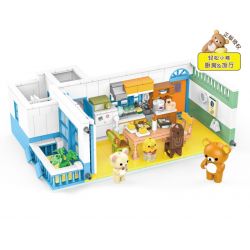 INBRIXX 890302 non  PHÒNG ĂN NHÀ BẾP RILAKKUMA bộ đồ chơi xếp lắp ráp ghép mô hình