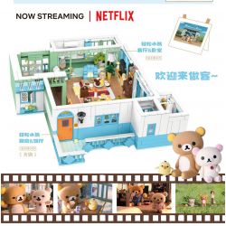 INBRIXX 890302 non  PHÒNG ĂN NHÀ BẾP RILAKKUMA bộ đồ chơi xếp lắp ráp ghép mô hình
