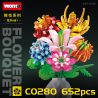 WOMA C0280 0280 non  6 LOẠI HOA bộ đồ chơi xếp lắp ráp ghép mô hình City FLOWER BOUQUET Thành Phố 652 khối