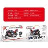 LEIBAO 8109 non  TỐC ĐỘ TÍCH LŨY APRILIA RSV4 1:14 tỷ lệ 1:14 bộ đồ chơi xếp lắp ráp ghép mô hình Motorcycle Motorbike MOTORCYCLE APRILIA RSV4 Xe Hai Bánh 454 khối