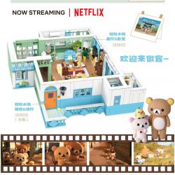 INBRIXX 890301 non  PHÒNG KHÁCH VÀ NGỦ RILAKKUMA bộ đồ chơi xếp lắp ráp ghép mô hình