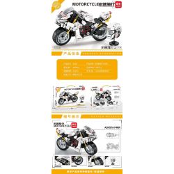 LEIBAO 8108 non  TỐC ĐỘ ĐI XE TÍCH LŨY MV AGUSTA F4 RR 1:14 tỷ lệ 1:14 bộ đồ chơi xếp lắp ráp ghép mô hình Motorcycle Motorbike MOTORCYCLE AGUSTA F4 RR Xe Hai Bánh 430 khối