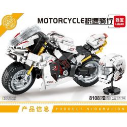 LEIBAO 8108 non  TỐC ĐỘ ĐI XE TÍCH LŨY MV AGUSTA F4 RR 1:14 tỷ lệ 1:14 bộ đồ chơi xếp lắp ráp ghép mô hình Motorcycle Motorbike MOTORCYCLE AGUSTA F4 RR Xe Hai Bánh 430 khối