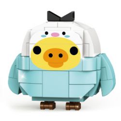 INBRIXX 890006 non  CHÚ GÀ CON VÀNG - XANH LÁ bộ đồ chơi xếp lắp ráp ghép mô hình 119 khối