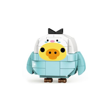 INBRIXX 890006 non  CHÚ GÀ CON VÀNG - XANH LÁ bộ đồ chơi xếp lắp ráp ghép mô hình 119 khối