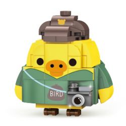 INBRIXX 890003 non  CHÚ GÀ CON MÀU VÀNG-XANH LÁ bộ đồ chơi xếp lắp ráp ghép mô hình 148 khối