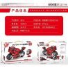 LEIBAO 8101 non  TỐC ĐỘ ĐI XE TÍCH LŨY DUCATI PANIGALE V4 1:14 tỷ lệ 1:14 bộ đồ chơi xếp lắp ráp ghép mô hình Motorcycle Motorbike MOTORCYCLE DUCATI V4 Xe Hai Bánh 439 khối