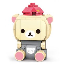 INBRIXX 890002 non  GẤU TRẮNG NHỎ - XÁM bộ đồ chơi xếp lắp ráp ghép mô hình 151 khối