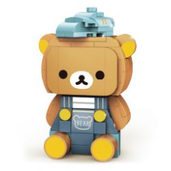 INBRIXX 890001 non  RILAKKUMA-XANH LAM bộ đồ chơi xếp lắp ráp ghép mô hình 186 khối
