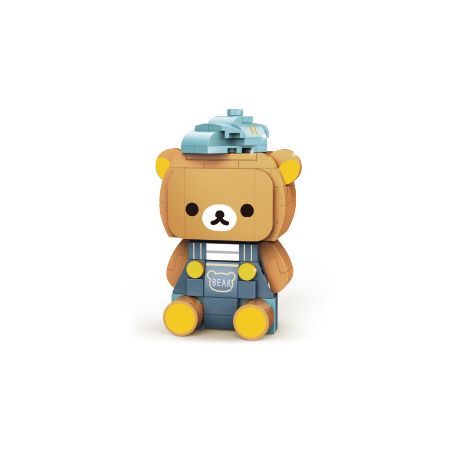 INBRIXX 890001 non  RILAKKUMA-XANH LAM bộ đồ chơi xếp lắp ráp ghép mô hình 186 khối