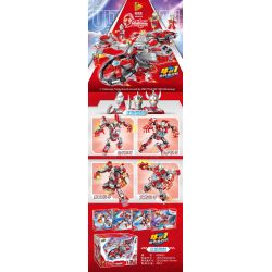 PanlosBrick 690025 Panlos Brick 690025 non  MÁY BAY CHIẾN ĐẤU ULTRAMAN 4 KẾT HỢP THẾ HỆ ĐẦU TIÊN CỦA MECH TAYLOR SEVEN ACE bộ đồ chơi xếp lắp ráp ghép mô hình Vệ Binh Vũ Trụ Siêu Nhân Điện Quang