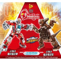 PanlosBrick 690024 Panlos Brick 690024 non  ULTRAMAN MECHA & MONSTER GOMORA 8 SỰ KẾT HỢP THẾ HỆ ĐẦU TIÊN ACE FATHER ZOFI JACK TARO SEVEN MOTHER VÀ bộ đồ chơi xếp lắp ráp ghép mô hình Vệ Binh Vũ Trụ Siêu Nhân Điện Quang