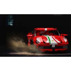 ZHEGAO DZ7014 7014 non  FERRARI 488 bộ đồ chơi xếp lắp ráp ghép mô hình  Kỹ Thuật Công Nghệ Cao Mô Hình Phương Tiện 500 khối