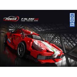 ZHEGAO DZ7014 7014 non  FERRARI 488 bộ đồ chơi xếp lắp ráp ghép mô hình  Kỹ Thuật Công Nghệ Cao Mô Hình Phương Tiện 500 khối