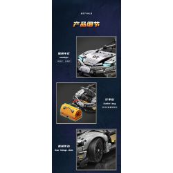 MOYU BLOCK MY88012 88012 non  KOENIGSEGG 1: 8 tỷ lệ 1:8 bộ đồ chơi xếp lắp ráp ghép mô hình 3508 khối