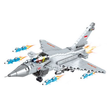 MINGDI K0137 0137 non  MÁY BAY CHIẾN ĐẤU J-10 bộ đồ chơi xếp lắp ráp ghép mô hình Military Army ARMED WEAPONS Quân Sự Bộ Đội 650 khối