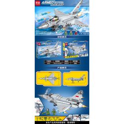 MINGDI K0137 0137 non  MÁY BAY CHIẾN ĐẤU J-10 bộ đồ chơi xếp lắp ráp ghép mô hình Military Army ARMED WEAPONS Quân Sự Bộ Đội 650 khối