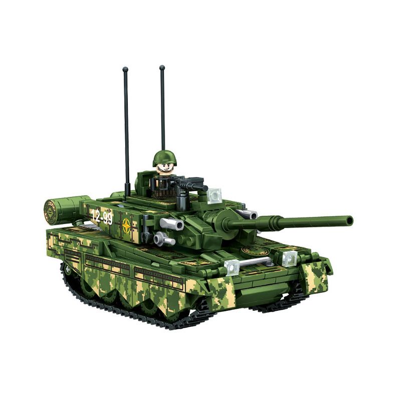 LEYI 66012 non  XE TĂNG THÁCH THỨC bộ đồ chơi xếp lắp ráp ghép mô hình Military Army CHALLENGER MAIN BATTLE TANK Quân Sự Bộ Đội 588 khối