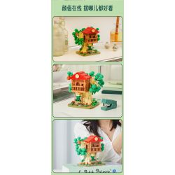 PANTASY 86307 non  HỘP ĐỰNG BÚT NGÔI NHÀ TRÊN CÂY HOÀNG TỬ BÉ bộ đồ chơi xếp lắp ráp ghép mô hình LE PETIT PRINCE 300 khối