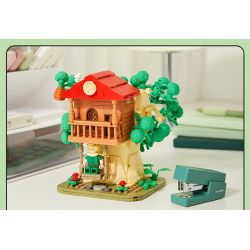 PANTASY 86307 non  HỘP ĐỰNG BÚT NGÔI NHÀ TRÊN CÂY HOÀNG TỬ BÉ bộ đồ chơi xếp lắp ráp ghép mô hình LE PETIT PRINCE 300 khối