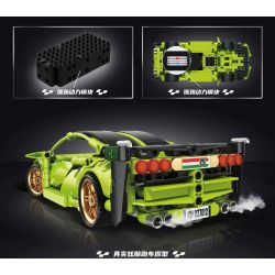ZHEGAO DZ7012 7012 non  LAMBORGHINI bộ đồ chơi xếp lắp ráp ghép mô hình  Kỹ Thuật Công Nghệ Cao Mô Hình Phương Tiện 509 khối