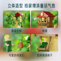 PANTASY 86307 non  HỘP ĐỰNG BÚT NGÔI NHÀ TRÊN CÂY HOÀNG TỬ BÉ bộ đồ chơi xếp lắp ráp ghép mô hình LE PETIT PRINCE 300 khối