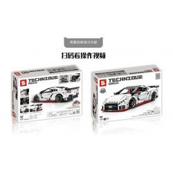 SHENG YUAN SY 8882 non  NISSANGTR tỷ lệ 1:8 bộ đồ chơi xếp lắp ráp ghép mô hình  NISSAN GTR Kỹ Thuật Công Nghệ Cao Mô Hình Phương Tiện 4098 khối