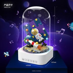 QuanGuan 100216 Quan Guan 100216 non  KHÔNG GIAN TOUR DU LỊCH bộ đồ chơi xếp lắp ráp ghép mô hình Gear STAR SOUND BOX Đồ Lắp Ghép 482 khối