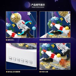 QuanGuan 100216 Quan Guan 100216 non  KHÔNG GIAN TOUR DU LỊCH bộ đồ chơi xếp lắp ráp ghép mô hình Gear STAR SOUND BOX Đồ Lắp Ghép 482 khối