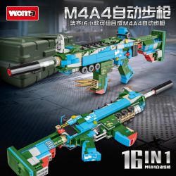 WOMA C0100 0100 non  SÚNG TRƯỜNG TỰ ĐỘNG M4A4 16 TỔ HỢP bộ đồ chơi xếp lắp ráp ghép mô hình Military Army POWERFUL MILITARY Quân Sự Bộ Đội 729 khối