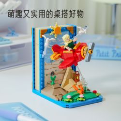 PANTASY 86310 non  HOÀNG TỬ BÉ MÁY BAY BOOKEND bộ đồ chơi xếp lắp ráp ghép mô hình LE PETIT PRINCE 300 khối