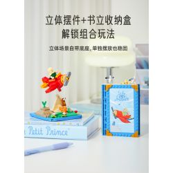 PANTASY 86310 non  HOÀNG TỬ BÉ MÁY BAY BOOKEND bộ đồ chơi xếp lắp ráp ghép mô hình LE PETIT PRINCE 300 khối